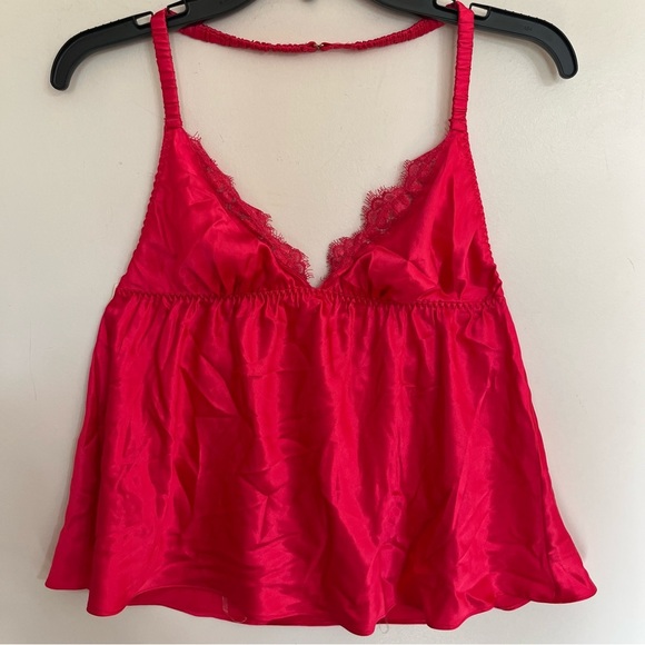 Victoria's Secret Other - Women’s New Deadstock Victoria’s Secret Babydoll Nighty Top Satin Red Size Large